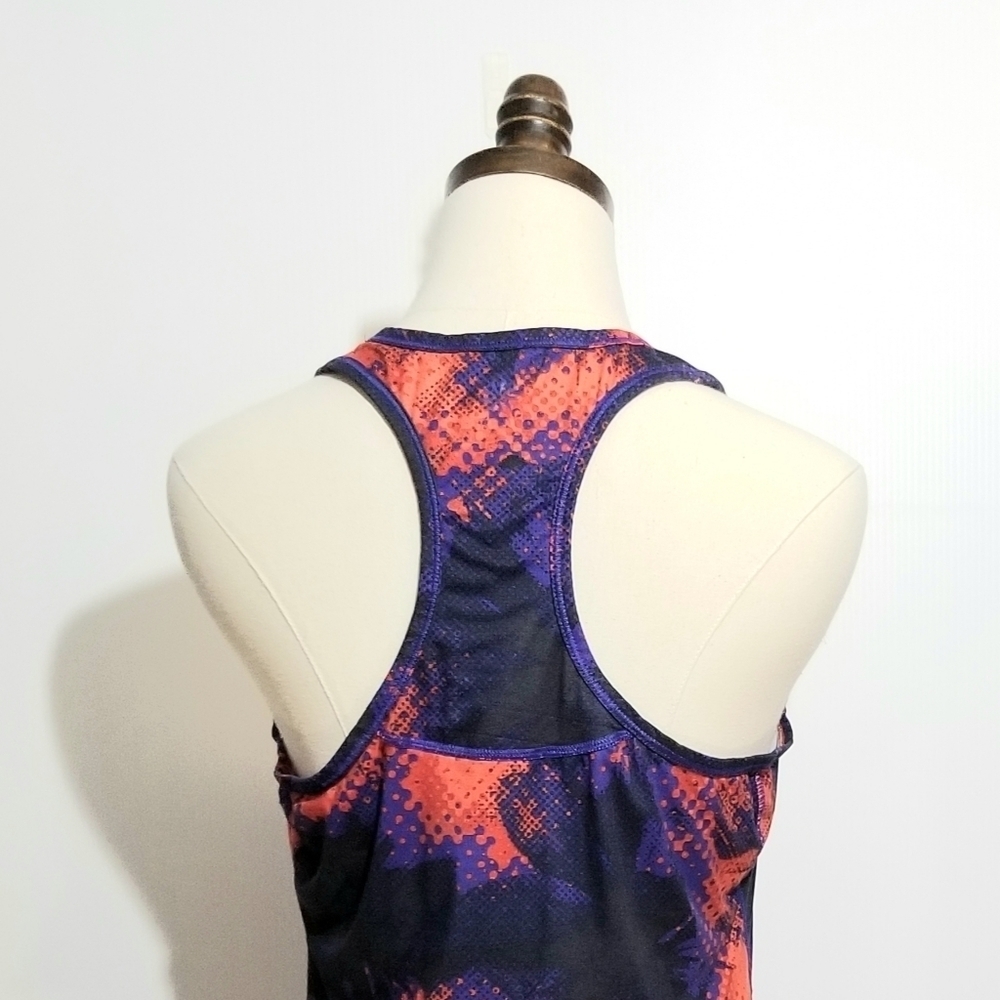 Athleta Women's Racerback Active Workout Orange Purple Black Tank Top,  Medium - Picture 4 of 7